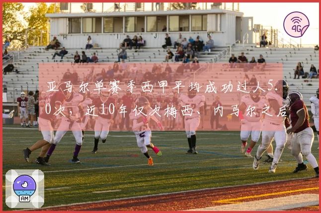 亚马尔单赛季西甲平均成功过人5.0次，近10年仅次梅西、内马尔之后